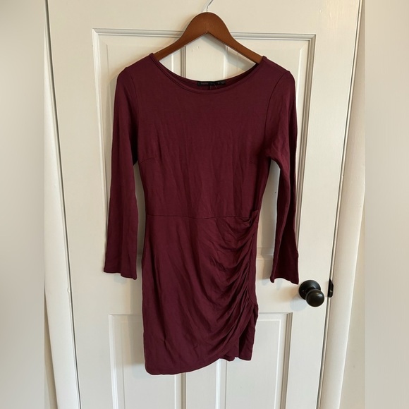 Frachie by J maroon gathered mini dress size M new - Picture 1 of 5